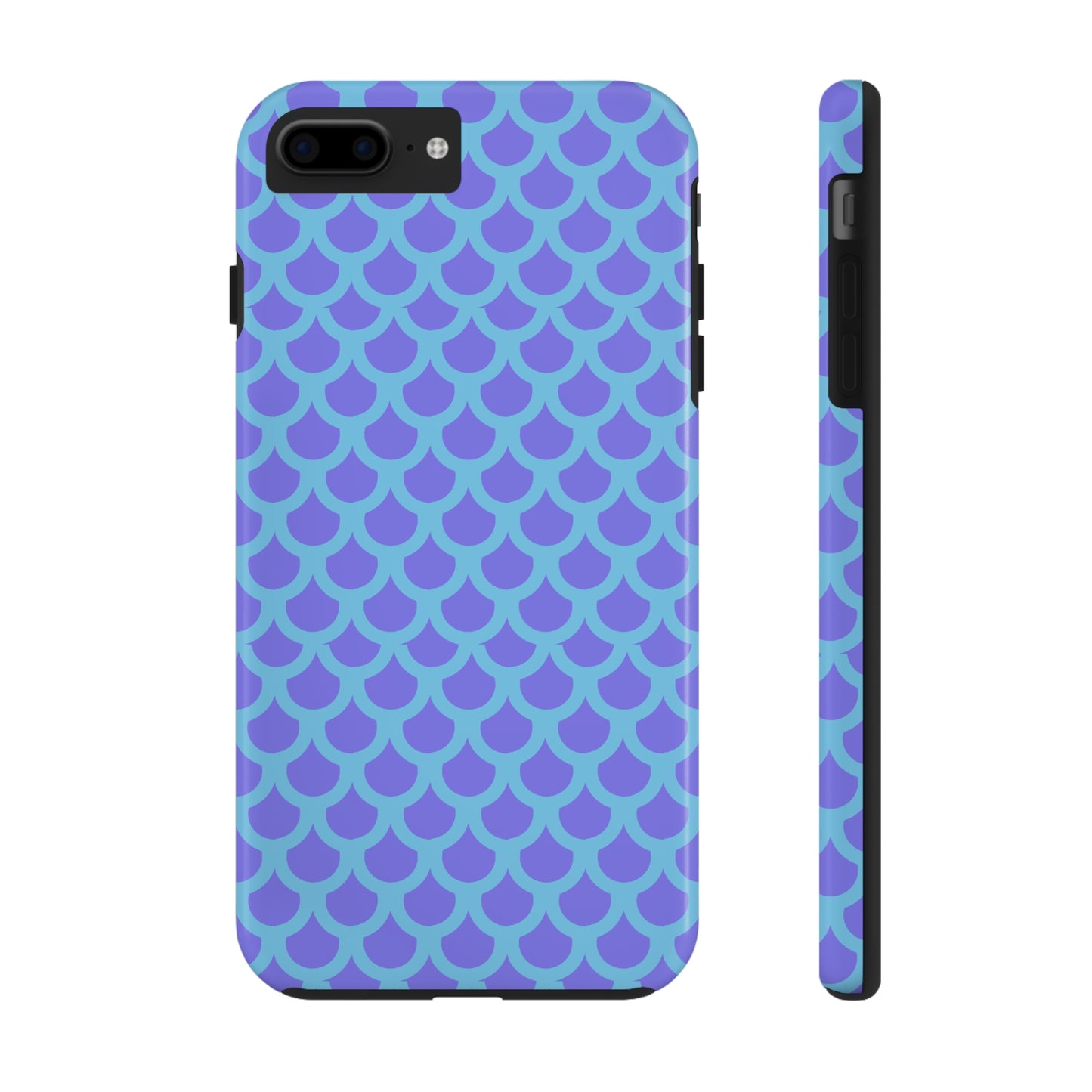Blue and Purple Mermaid Scale Print Tough Phone Case