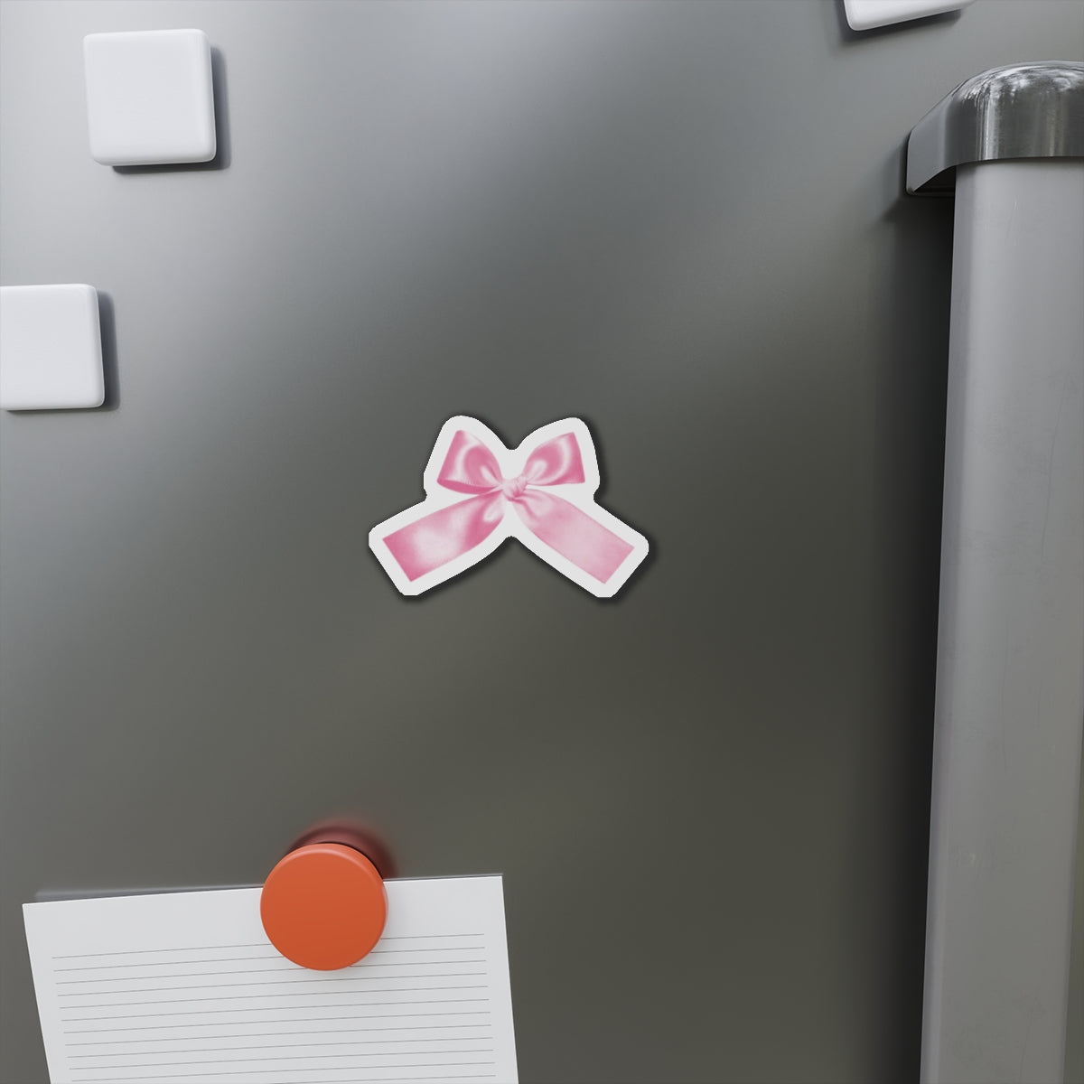 Pink Bow Die-Cut Magnets