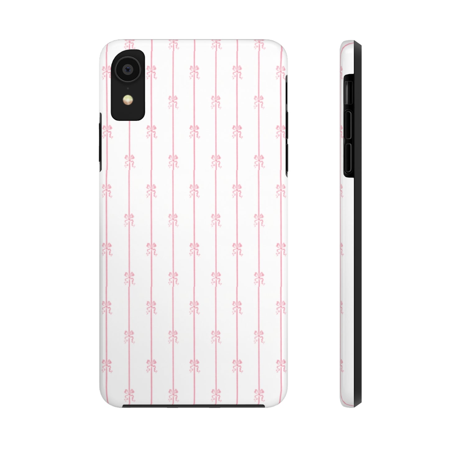 Pink Bows and Stripes Tough Phone Case