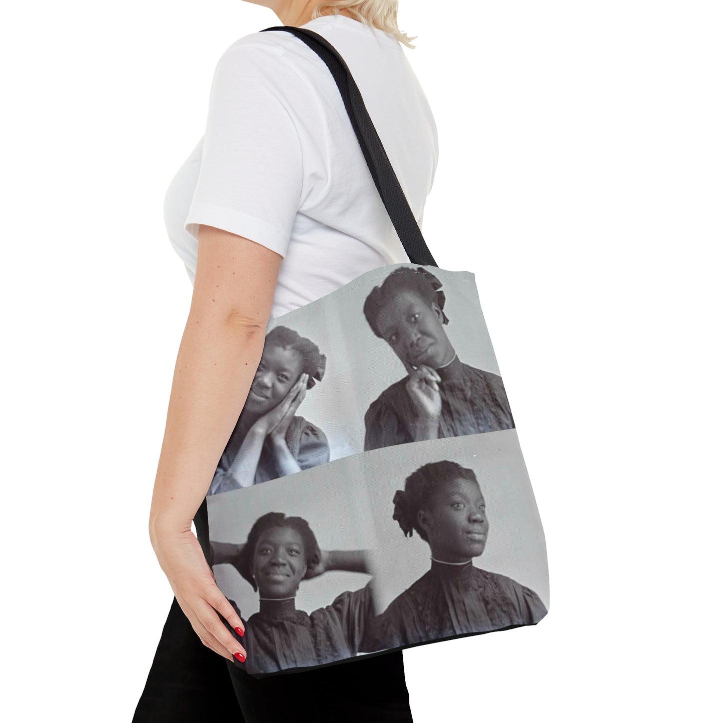 Smiling Black Edwardian Girl Tote