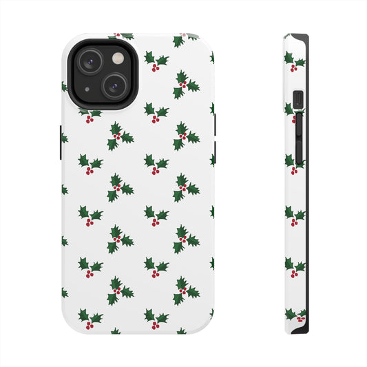 Holly Print Tough Phone Case