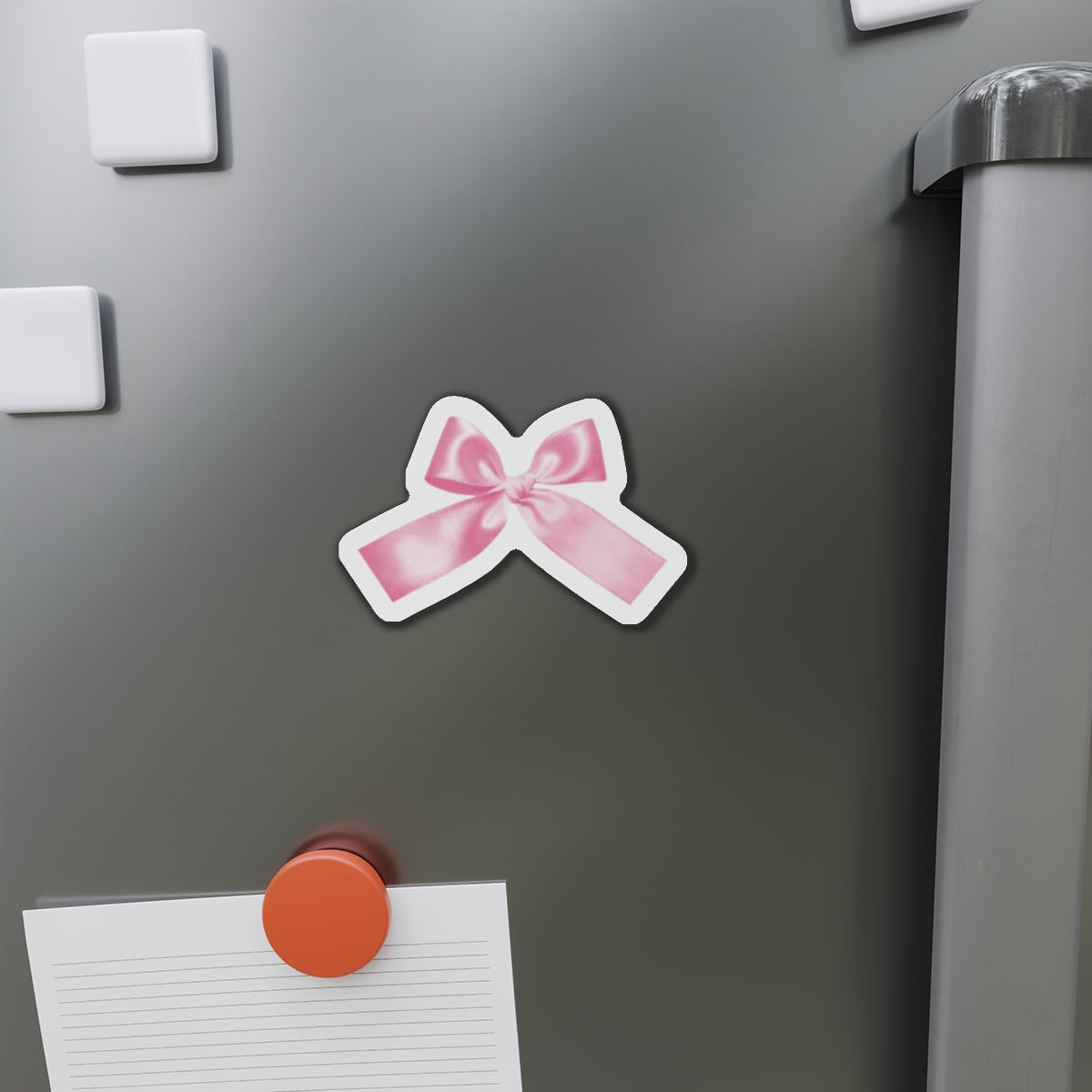 Pink Bow Die-Cut Magnets