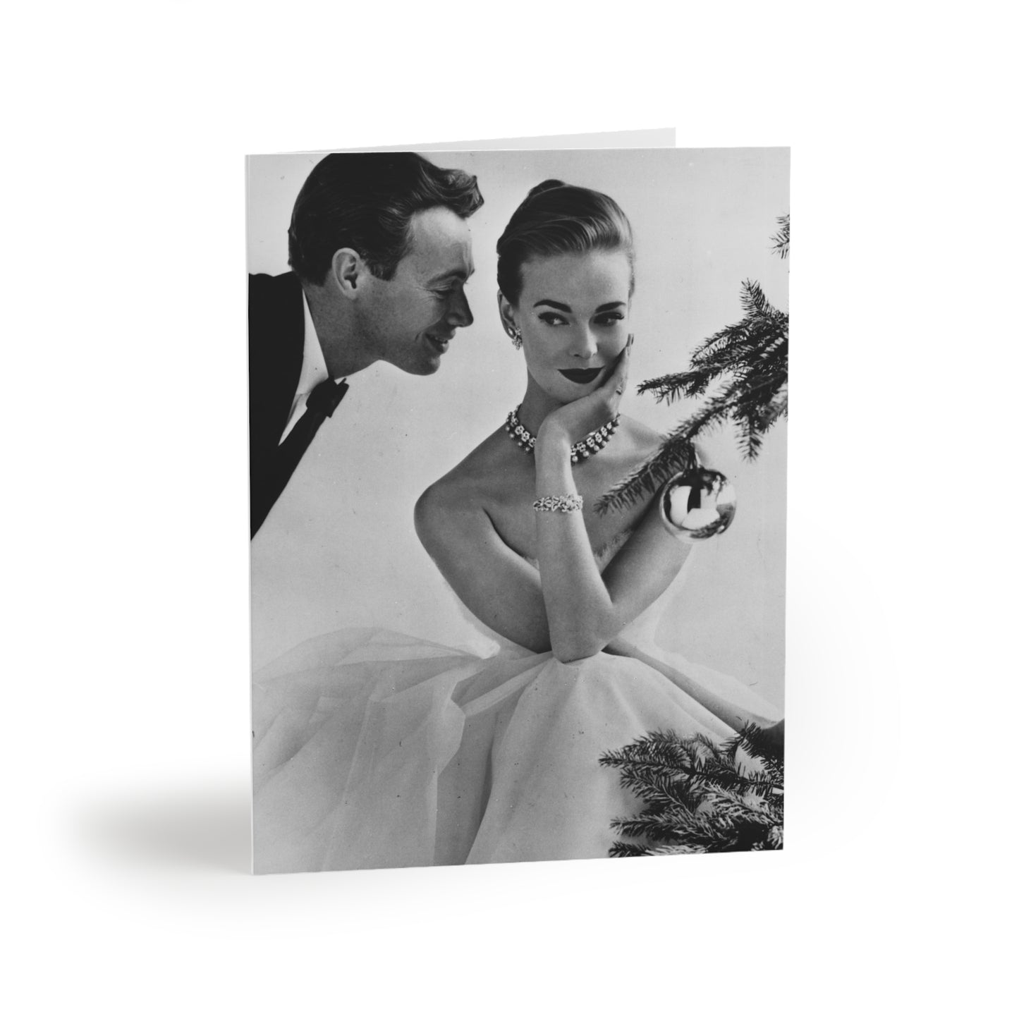 Retro Christmas Couple Card Set