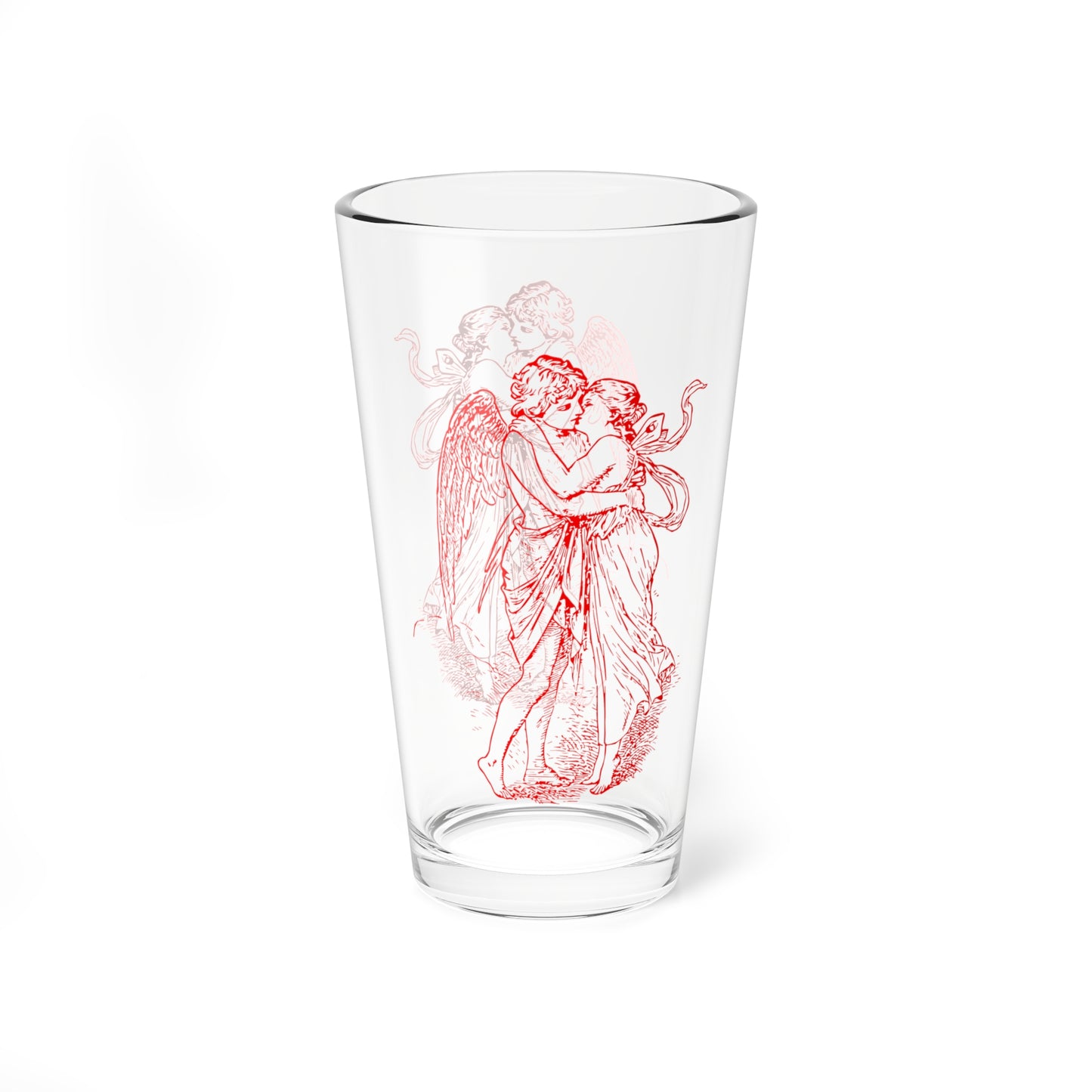 Cupid and Psyche Kissing Glass