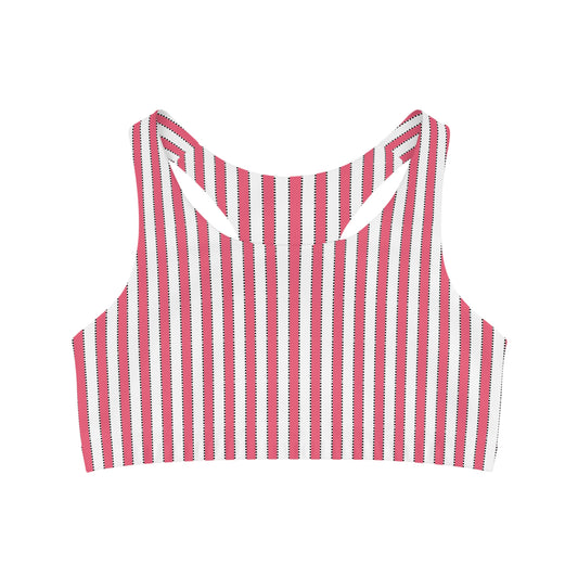 Marie Antoinette Pink Stripe Sports Bra