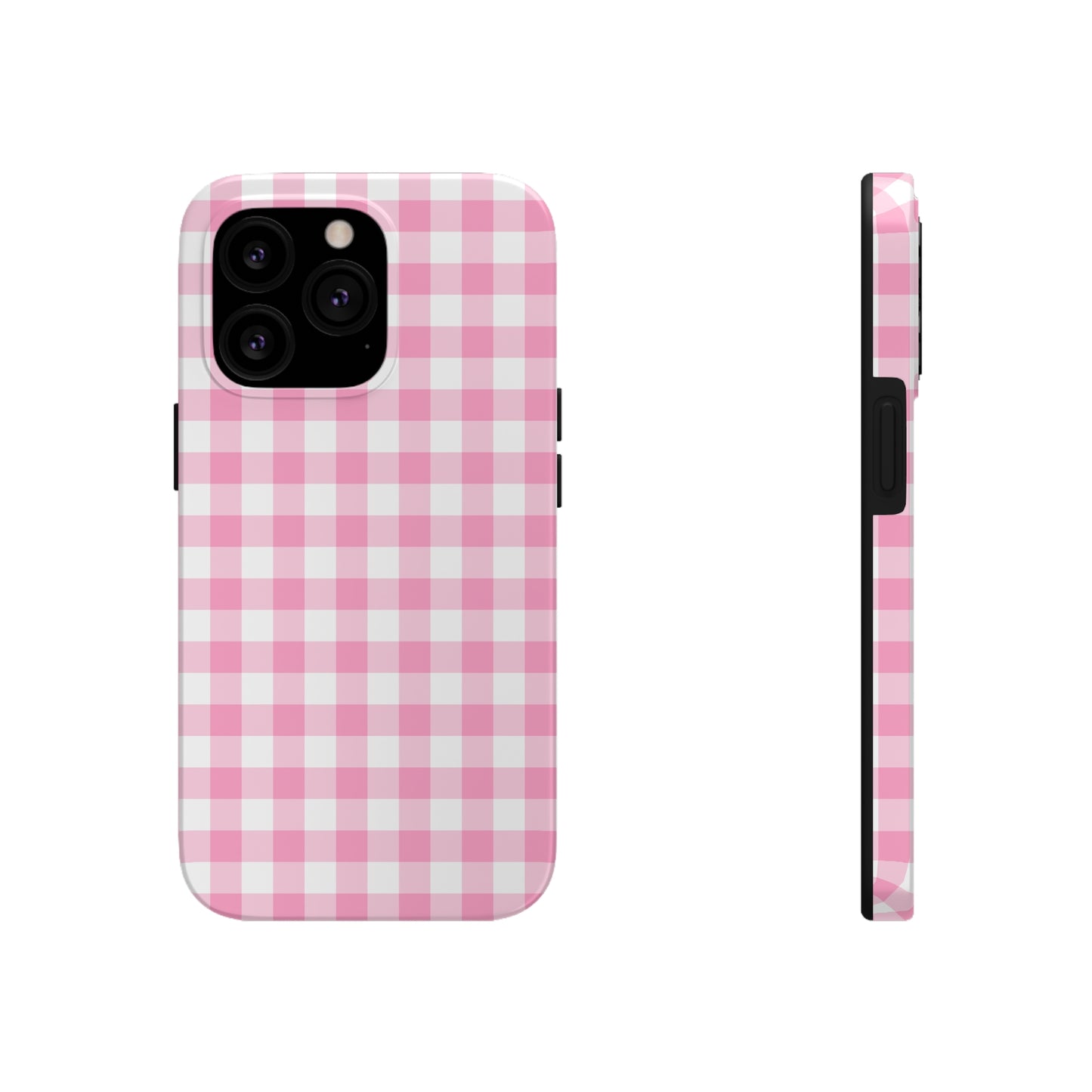 Pink Gingham Tough Phone Case