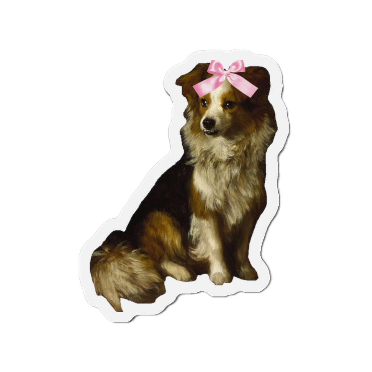 Dog with Bow Die-Cut Magnets