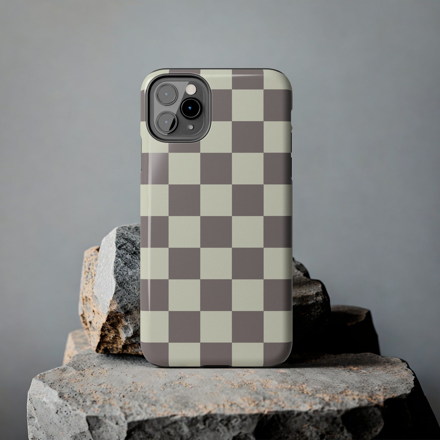 Checkerboard Tough Phone Case in Light