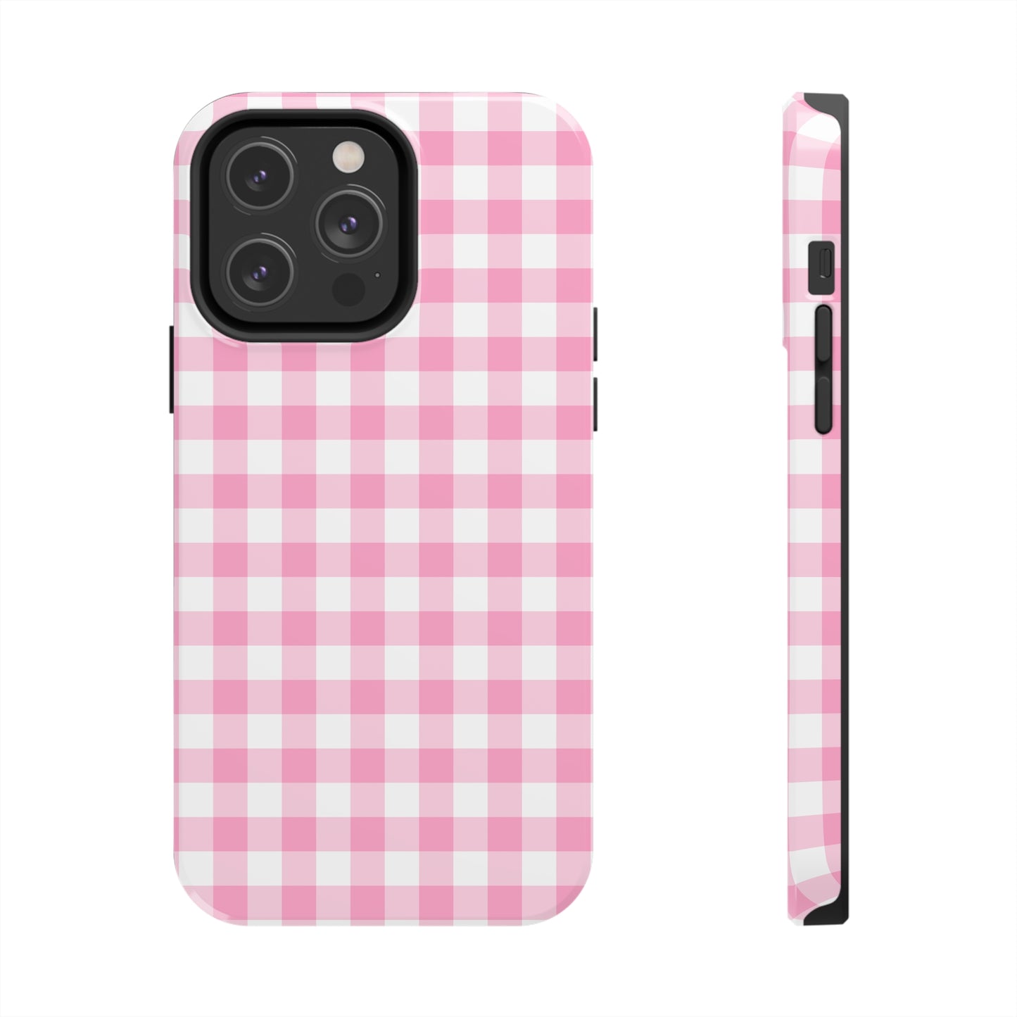 Pink Gingham Tough Phone Case