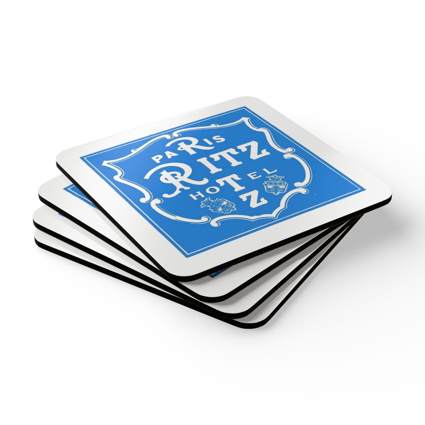 Paris Hotel Blue Corkwood Coaster Set