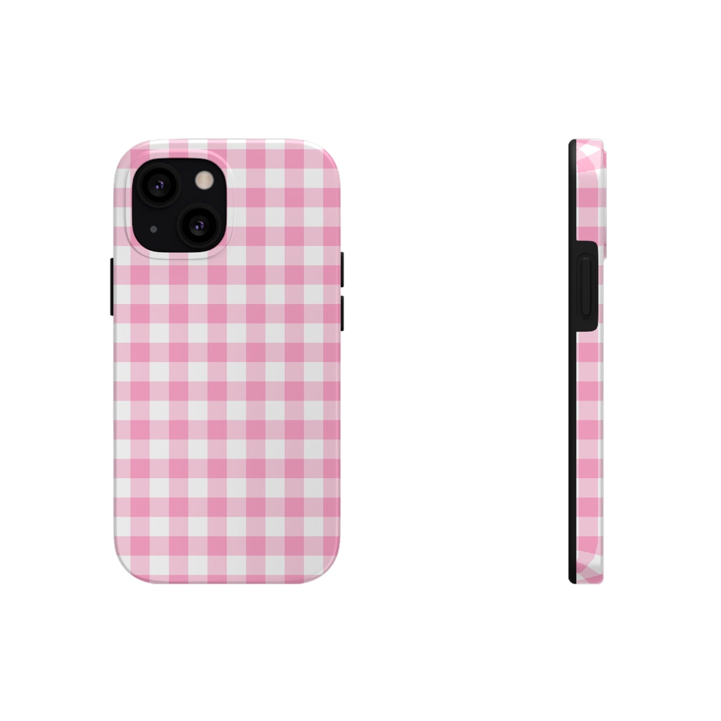 Pink Gingham Tough Phone Case