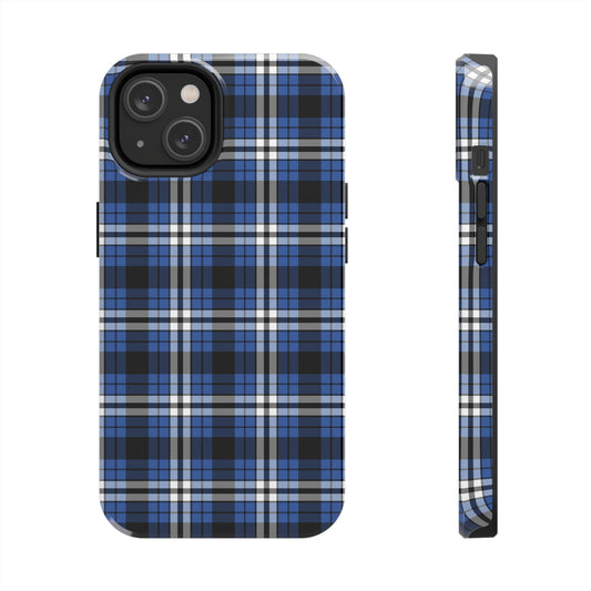 Blue Plaid Tough Phone Case