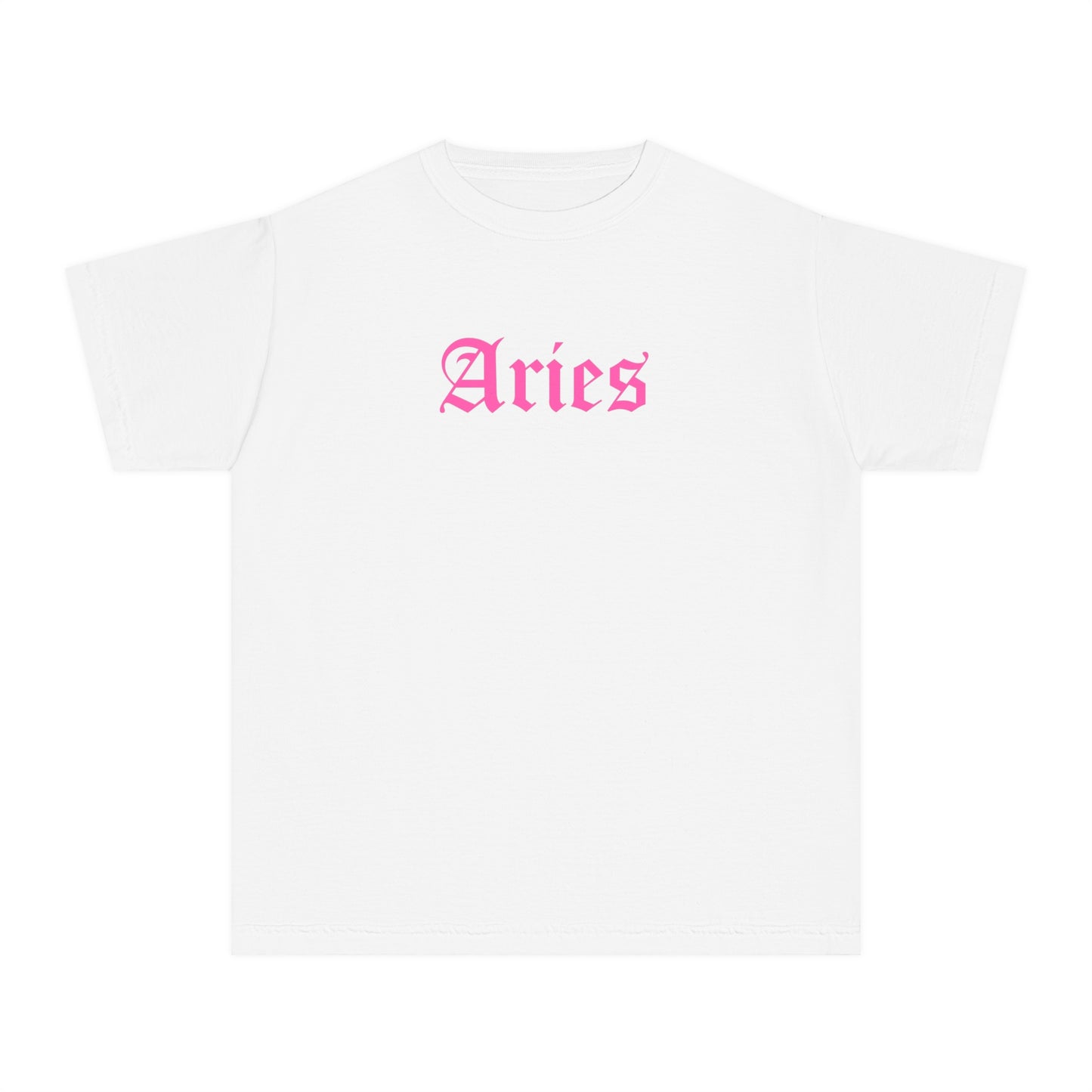 Aries Pink Text Baby Tee