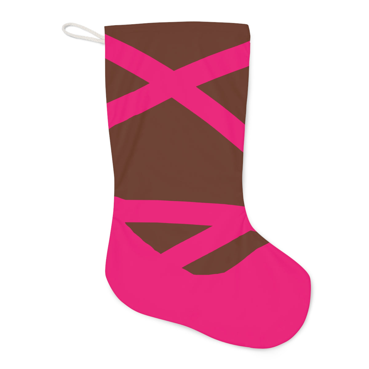 Pink Ballet Slipper African American Christmas Stocking