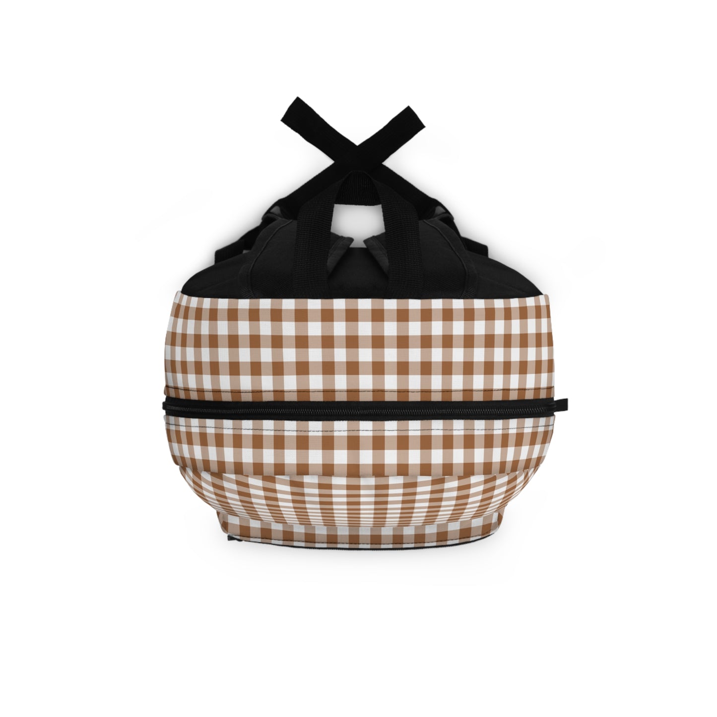 Brown Gingham Backpack