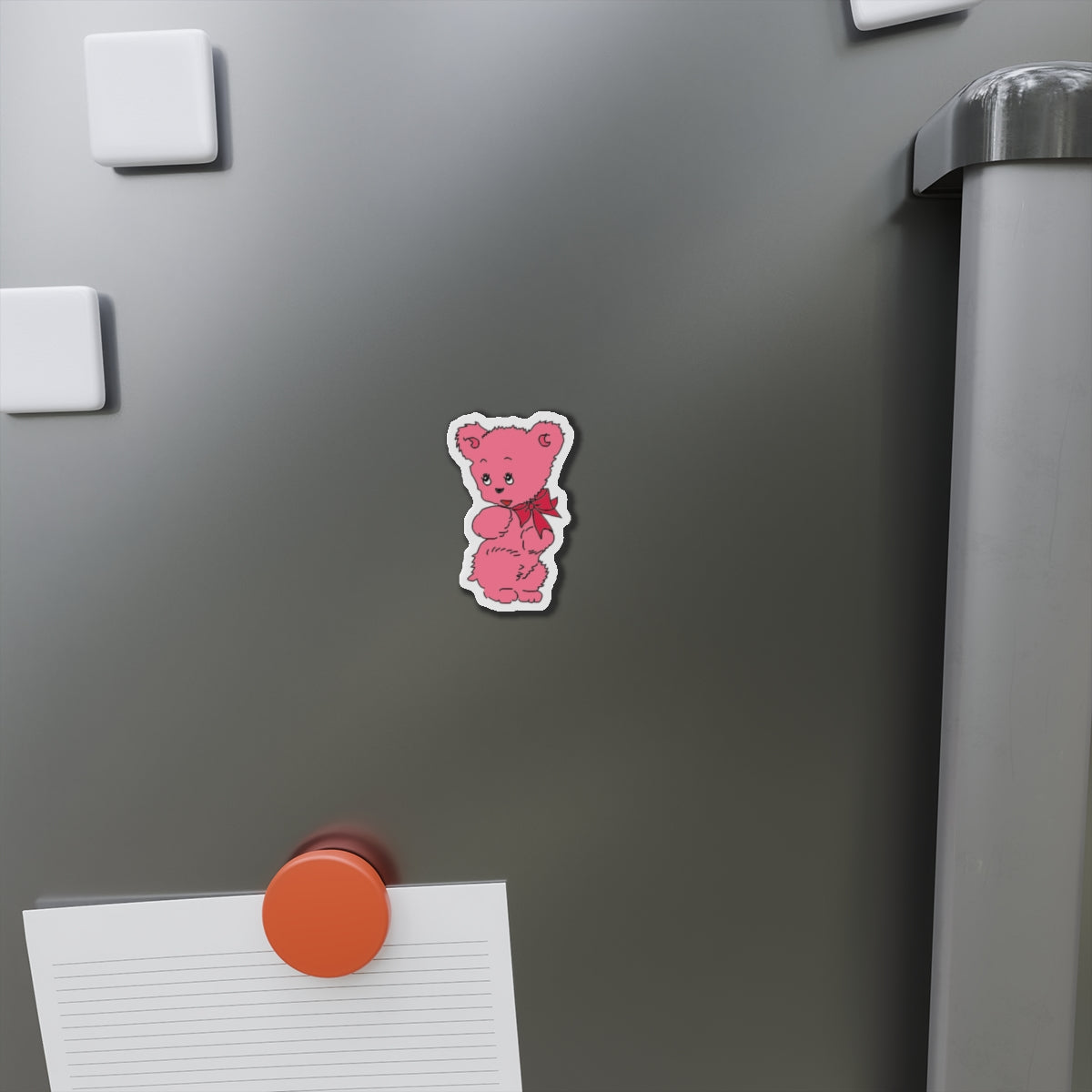 Pink Bear Die-Cut Magnets