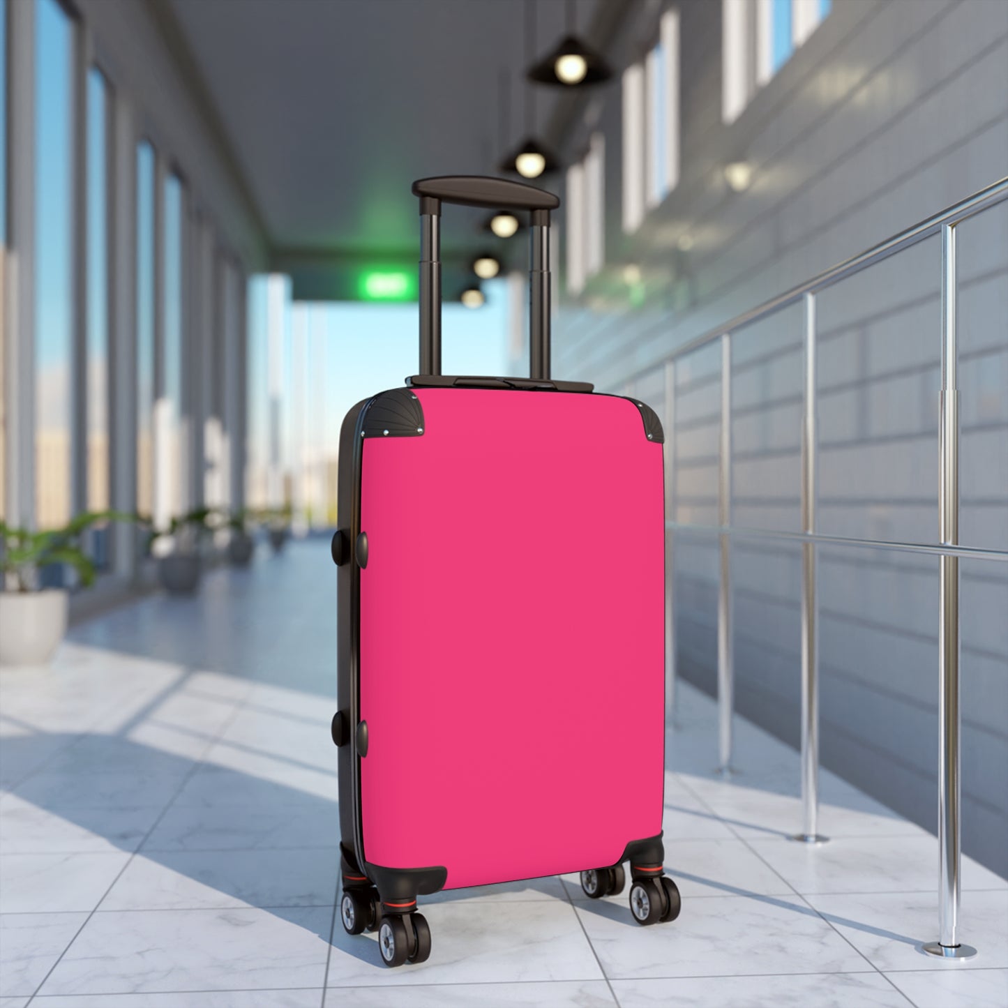 Neon Pink Suitcases
