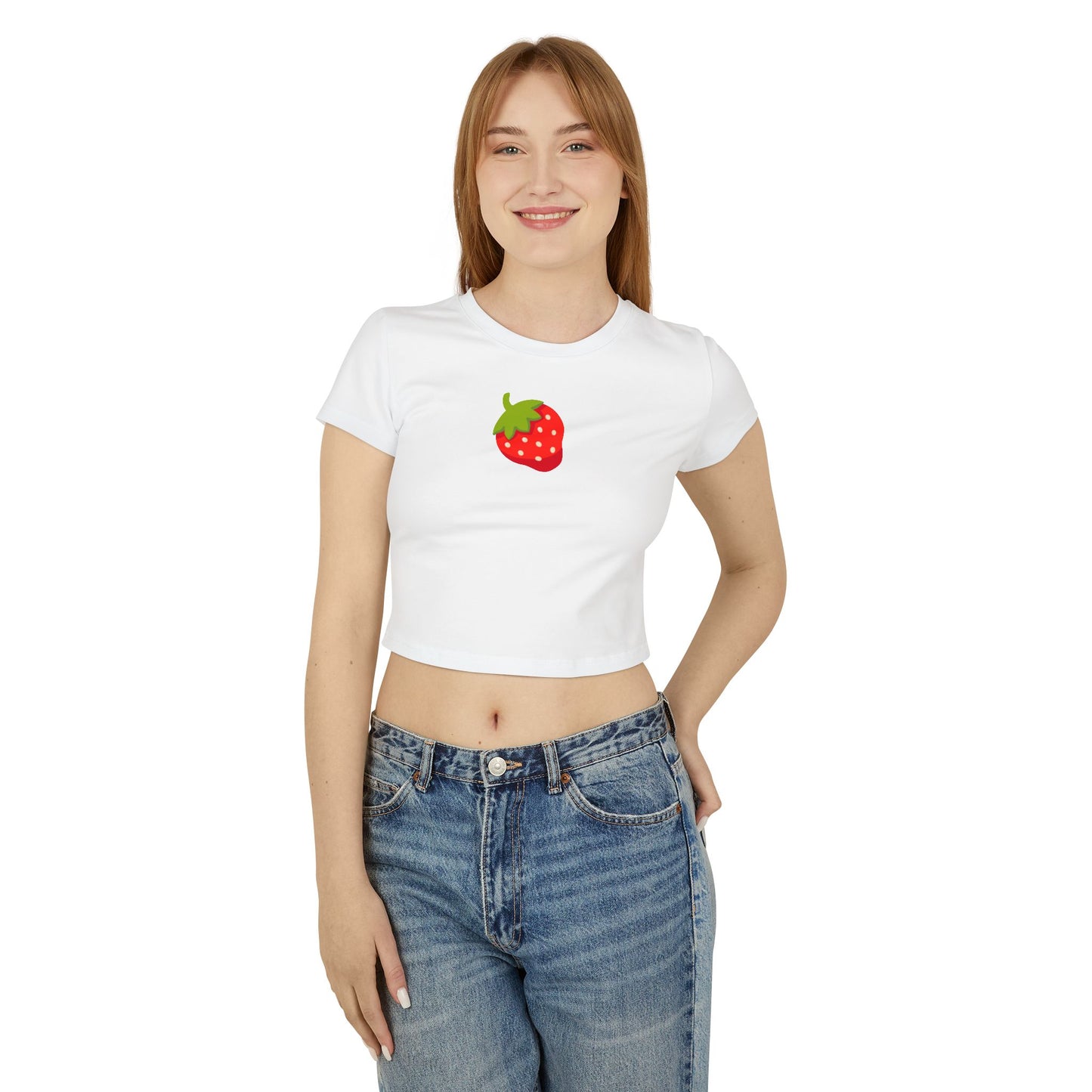 Strawberry Emoji Organic Cotton Baby Tee