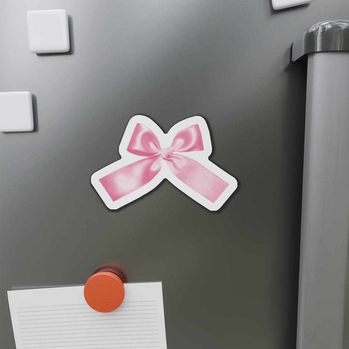 Pink Bow Die-Cut Magnets