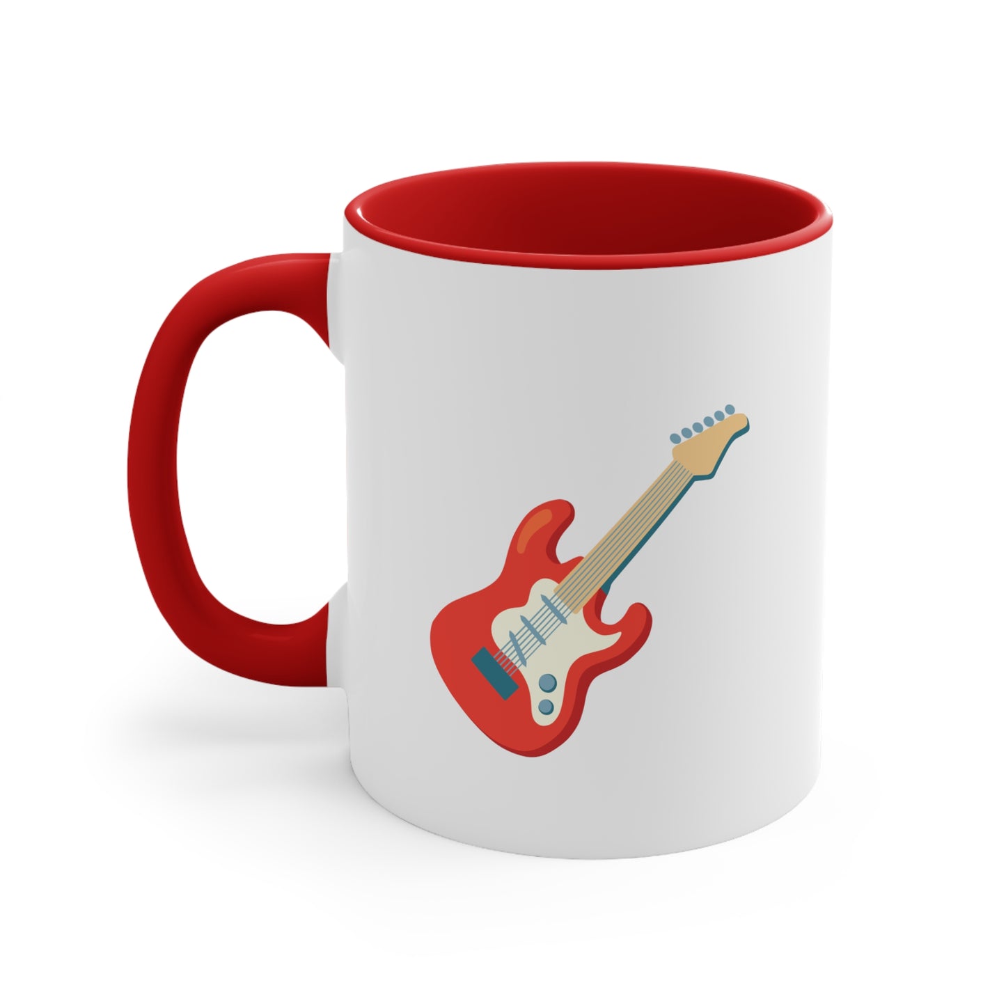 Guitar Emoji Accent Mug