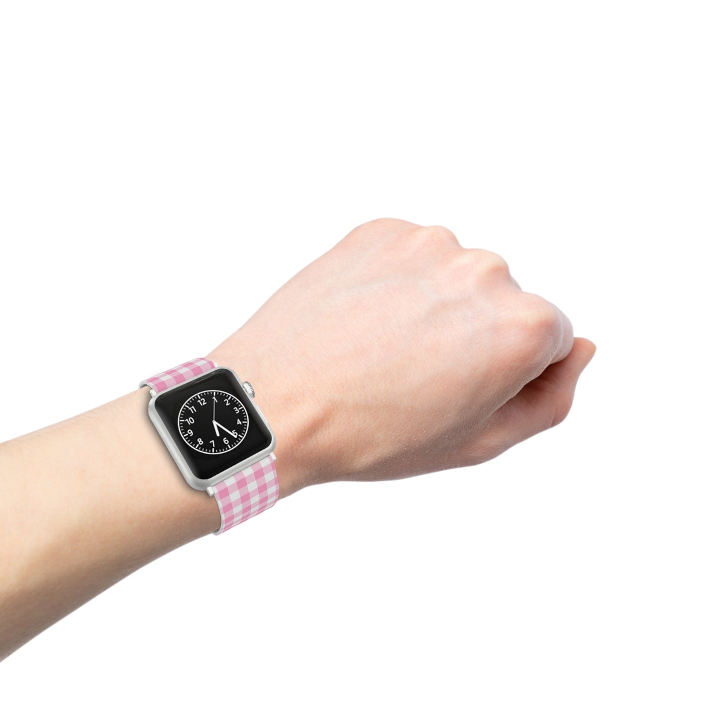 Pink Gingham Watch Band for Apple Watch