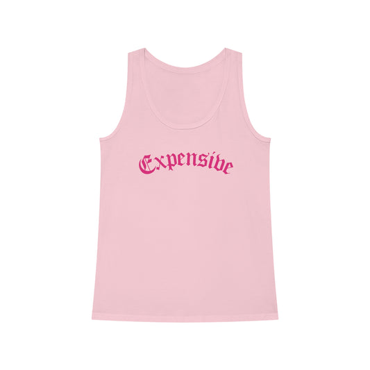 Expensive Pink Text Sleeveless Top