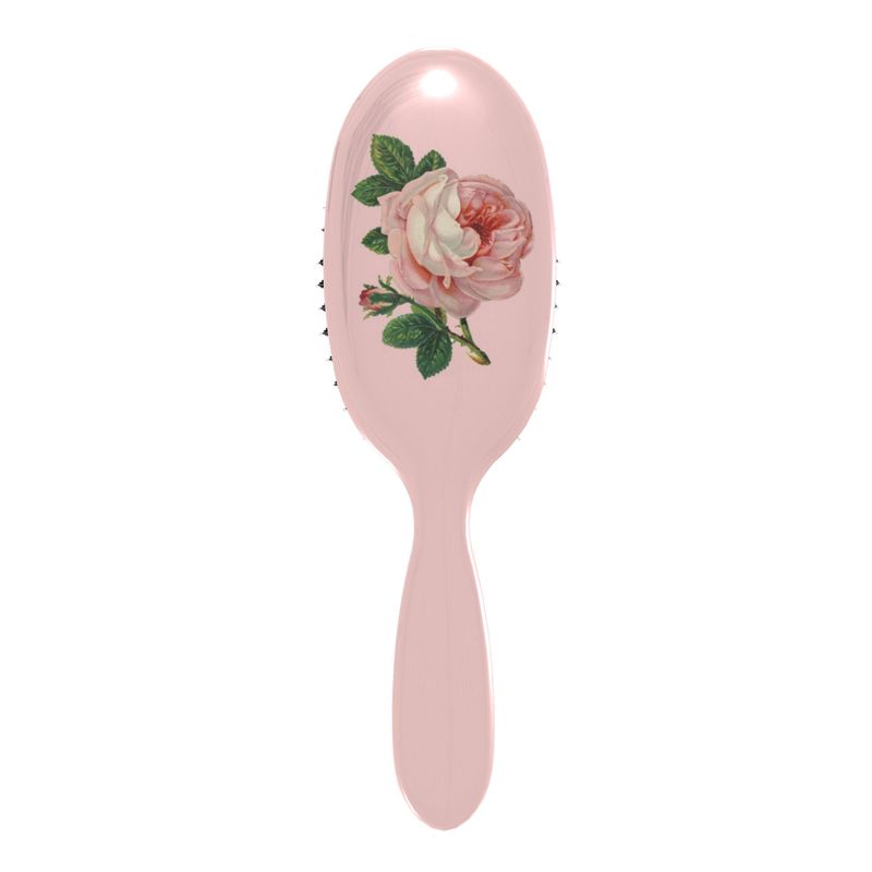 Pink Rose Hairbrush