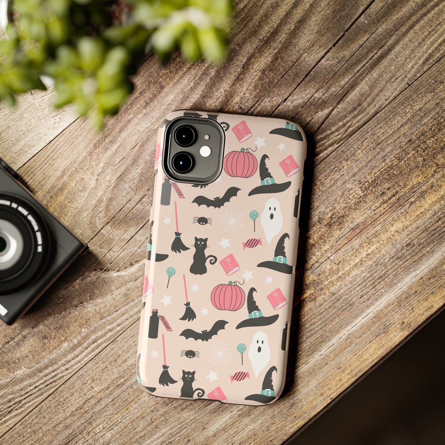 Pink Halloween Print Phone Case