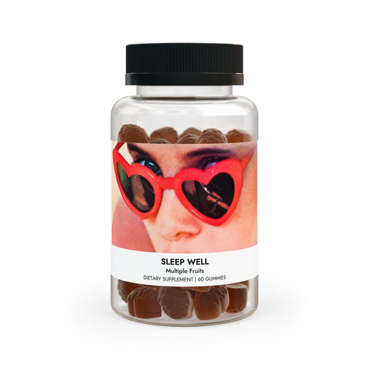 Red Heart Sunglasses Sleep Well Gummies