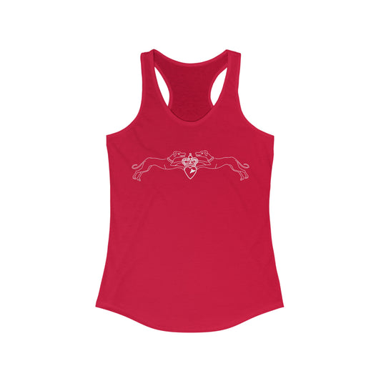 Greyhounds and Heart Racerback Tank