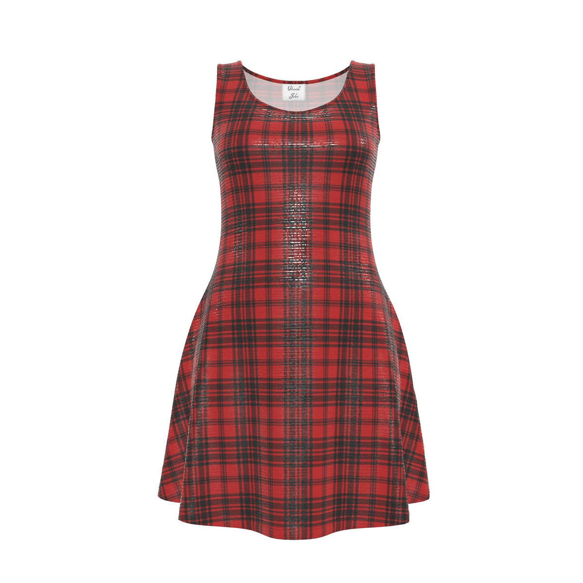 Red and Black Plaid Dress
