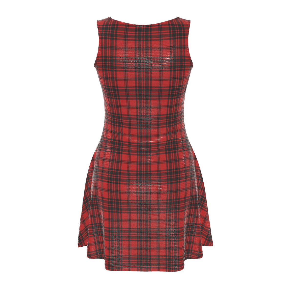 Red and Black Plaid Dress