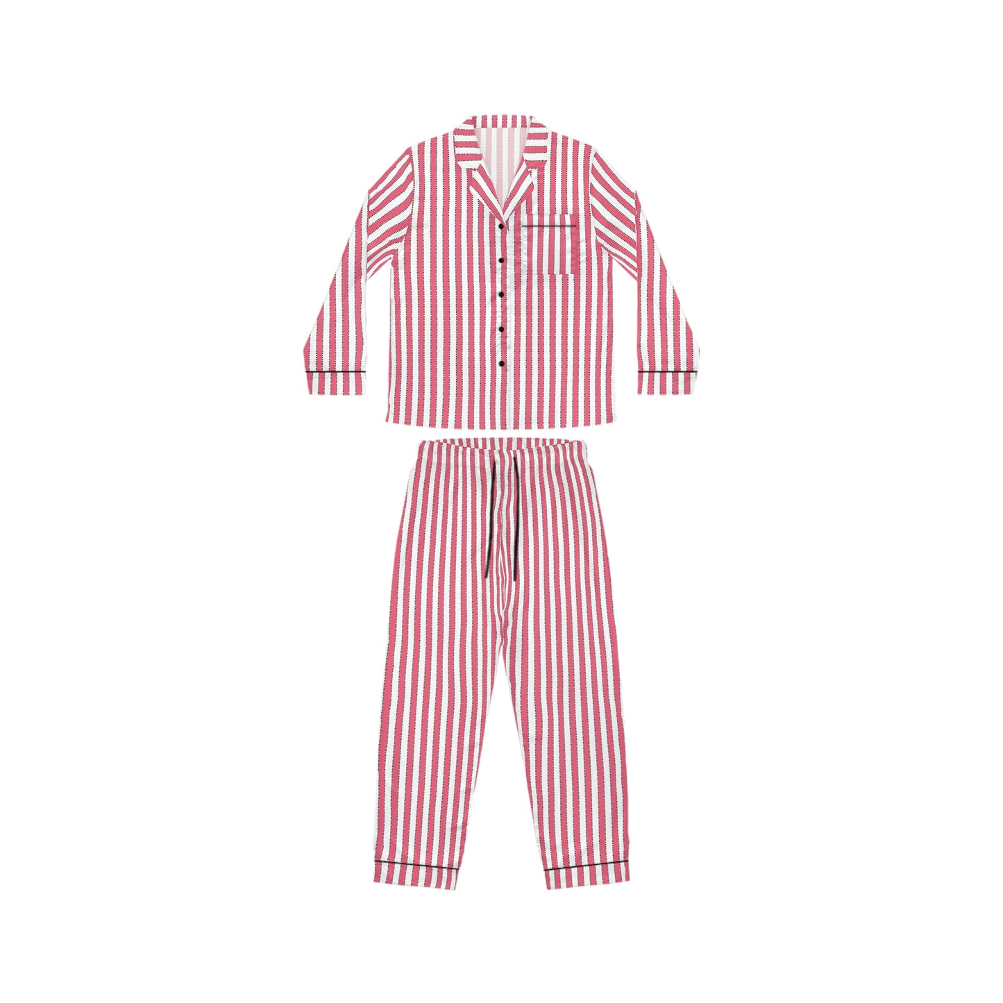 Marie Antoinette Pink Stripe Satin Pajamas