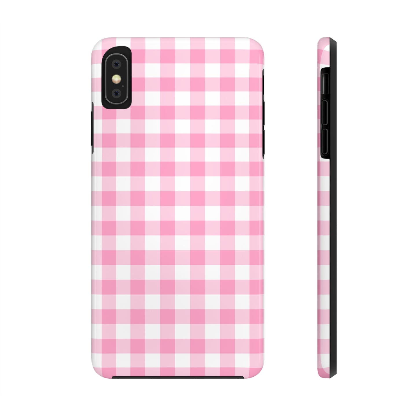 Pink Gingham Tough Phone Case