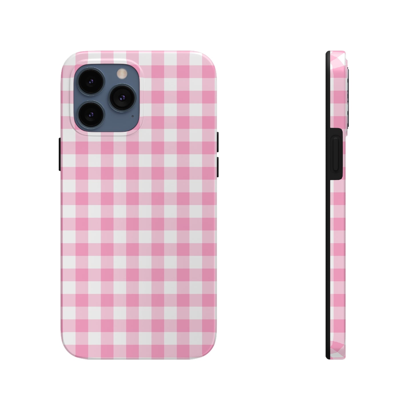 Pink Gingham Tough Phone Case