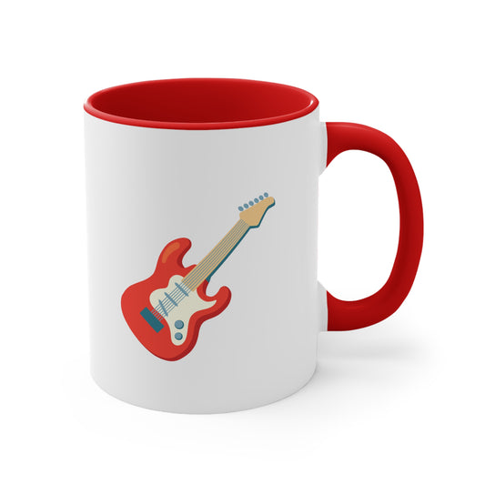 Guitar Emoji Accent Mug