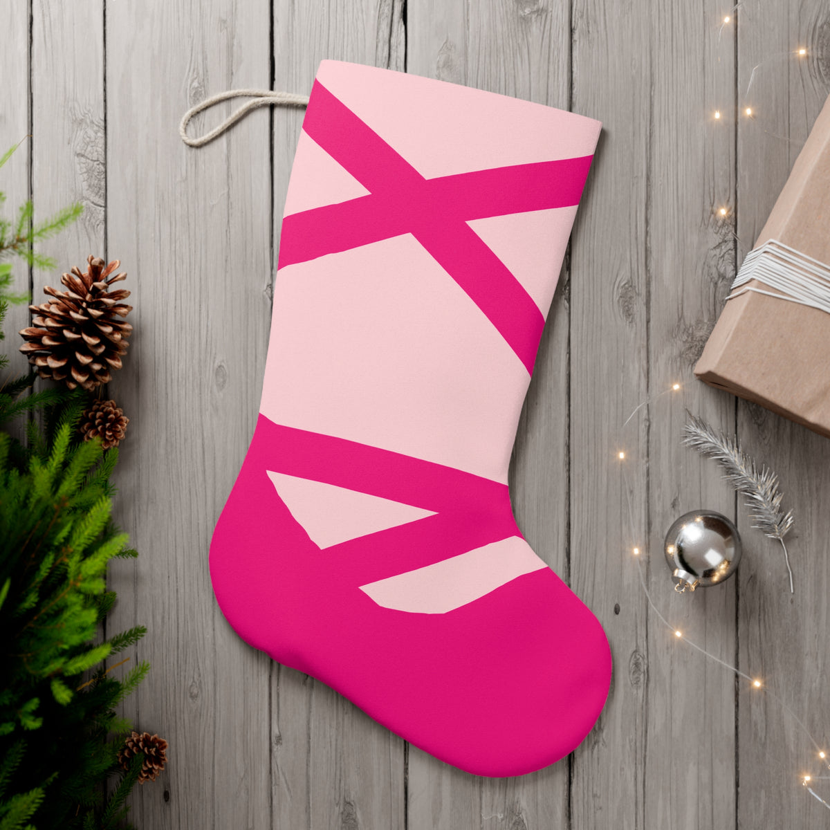 Pink Ballet Slipper Christmas Stocking