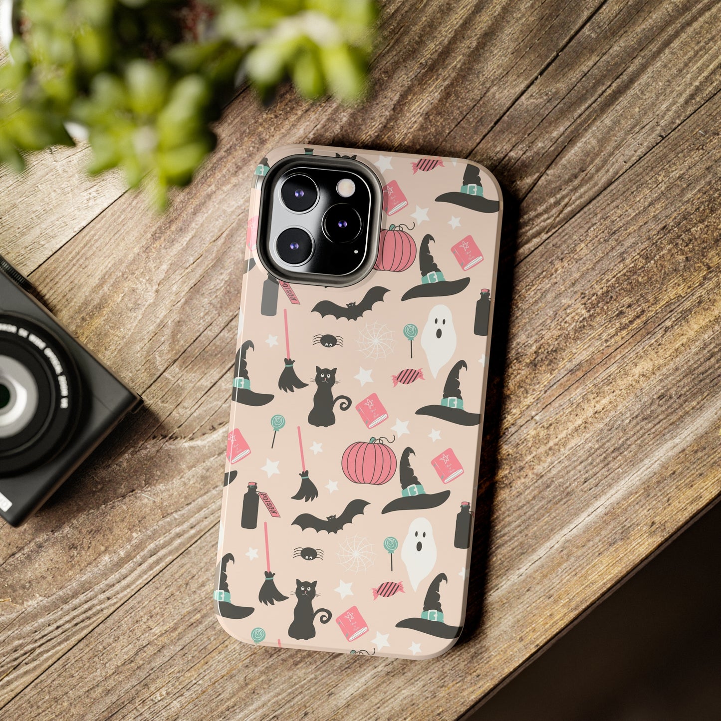 Pink Halloween Print Phone Case