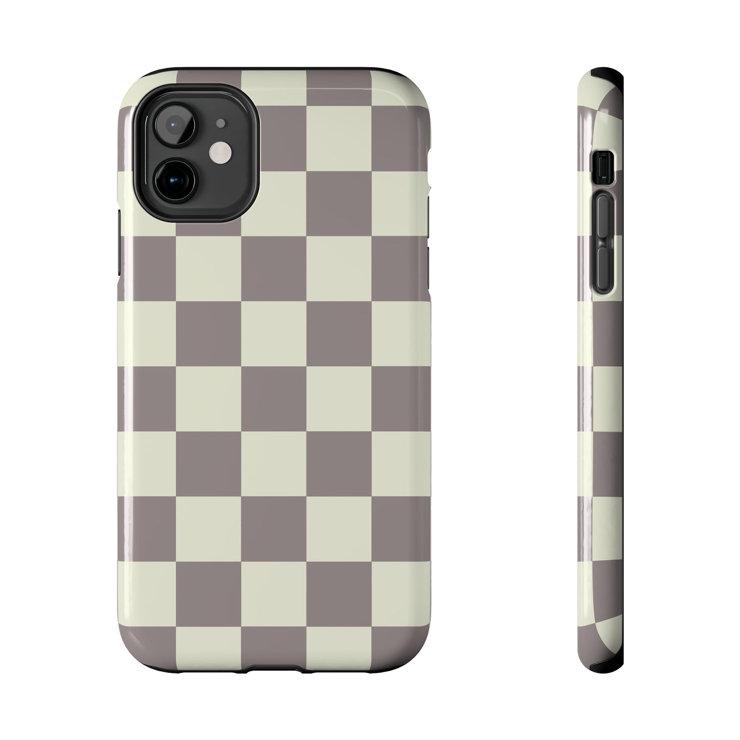 Checkerboard Tough Phone Case in Light