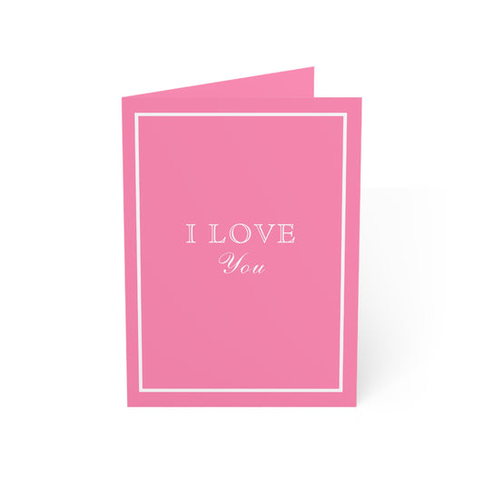 I Love You Cards in Pink