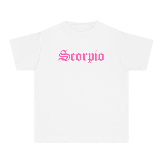 Scorpio Pink Text Baby Tee