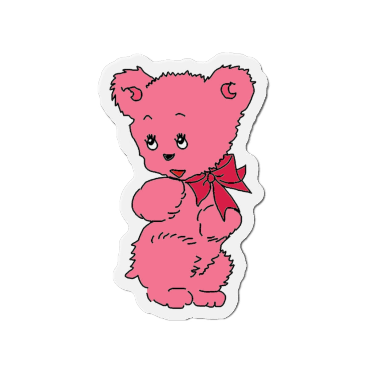 Pink Bear Die-Cut Magnets