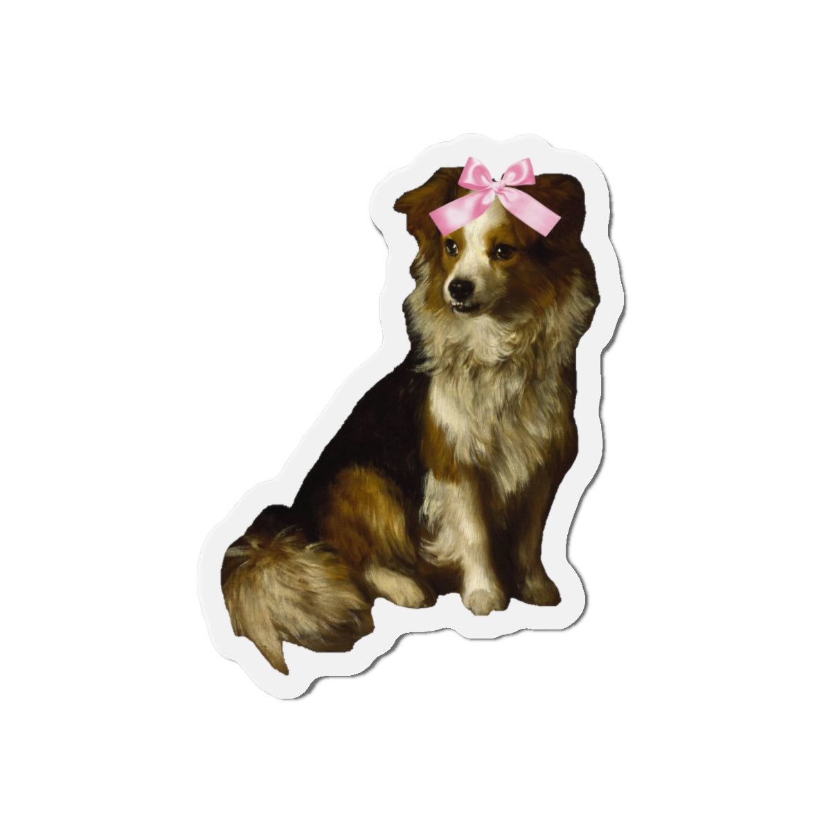 Dog with Bow Die-Cut Magnets