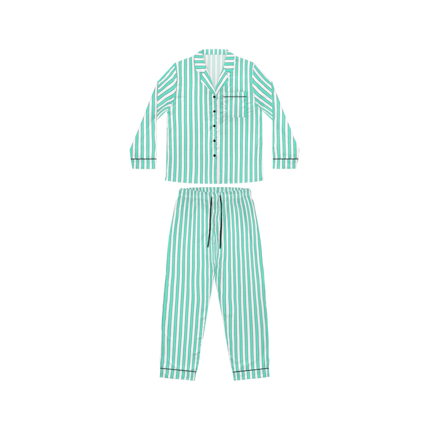 Marie Antoinette Blue Stripe Satin Pajamas