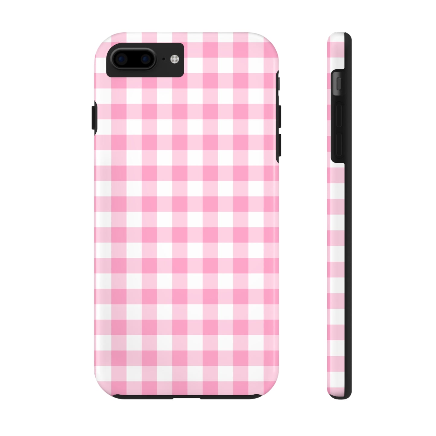 Pink Gingham Tough Phone Case