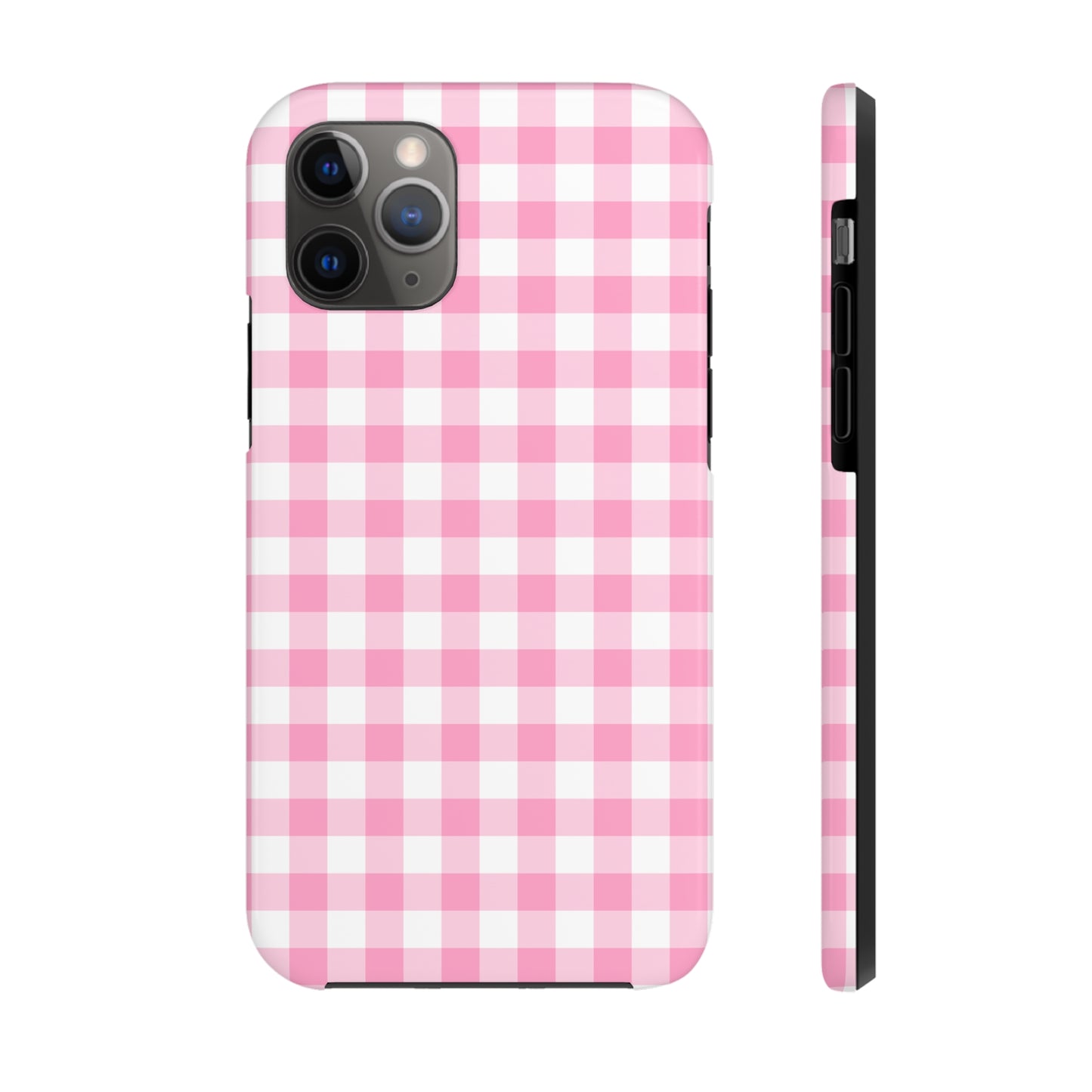 Pink Gingham Tough Phone Case