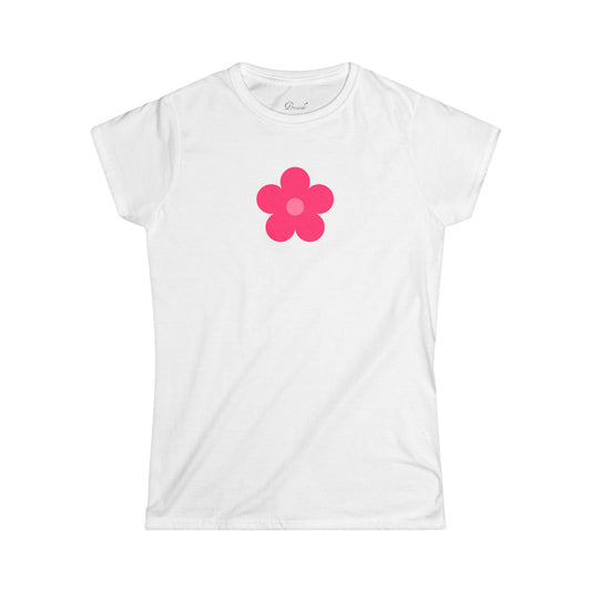 Pink Flower Slim Fit Tee