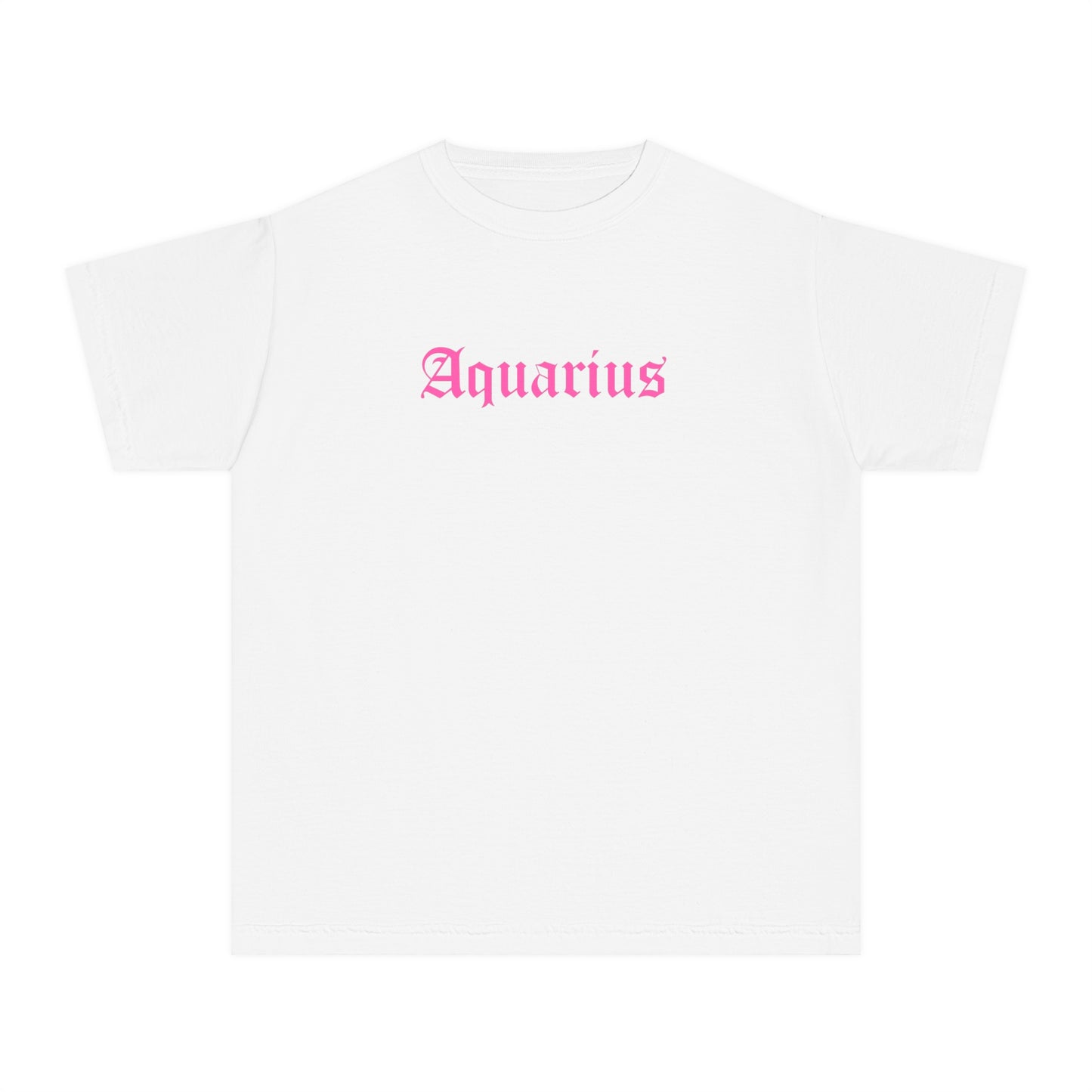 Aquarius Pink Text Baby Tee