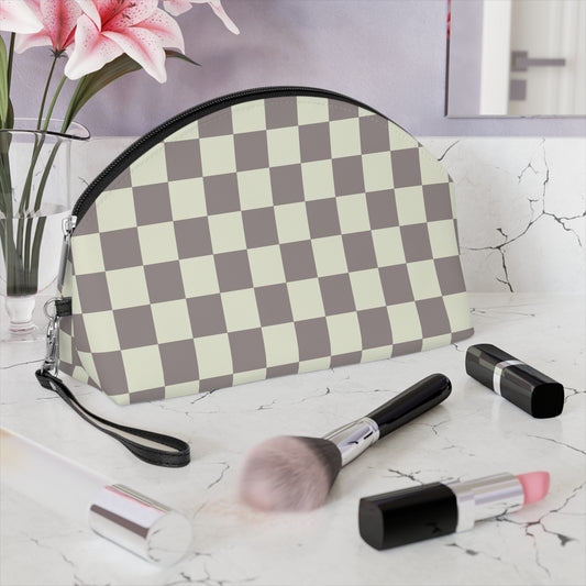 Checkerboard Makeup Bag