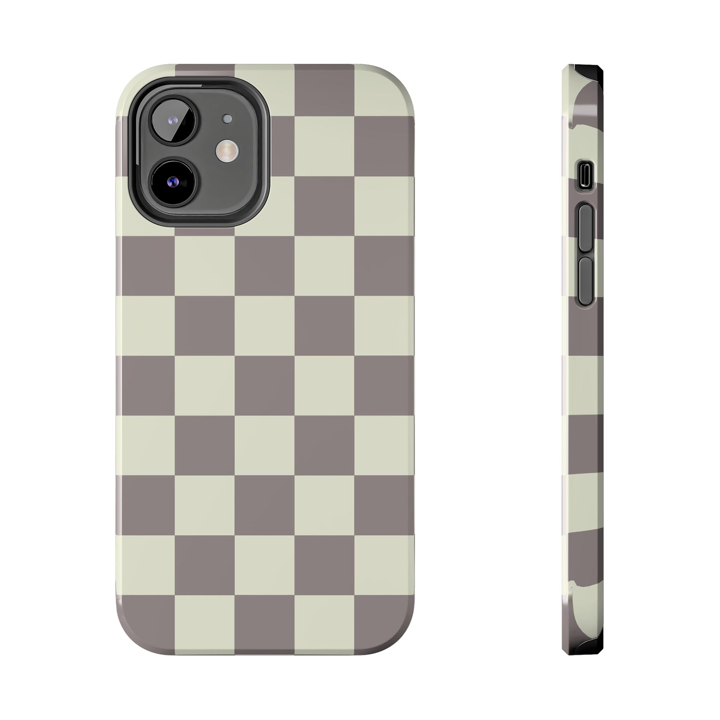 Checkerboard Tough Phone Case in Light